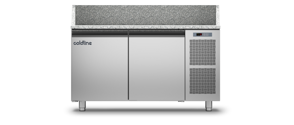 Coldline TZ13/1M|2 Door Pizza Preparation Counter with Granite worktop