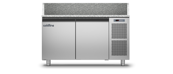 Coldline TZ13/1M|2 Door Pizza Preparation Counter with Granite worktop