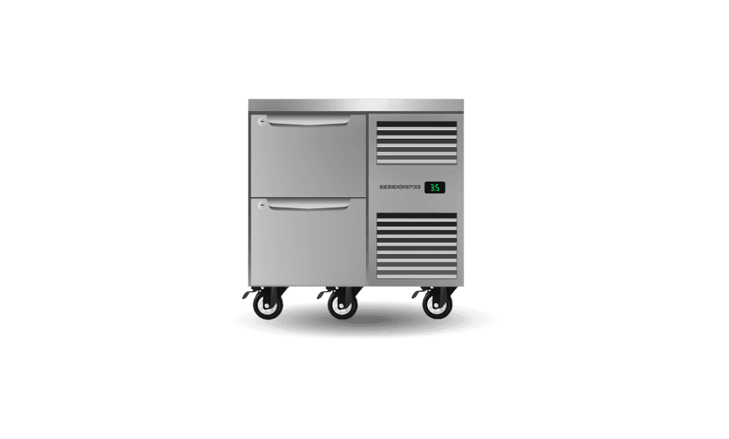 SKOPE PG11.UBR.1.D2.RH ProSpec Underbench Fridge | GN 1/1 | 2 Drawers | Right Hand Services | 126L