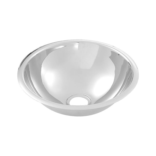 3monkeez RB385 Round Pressed Stainless Steel Sink Bowl, 385mm Dia x 165mm