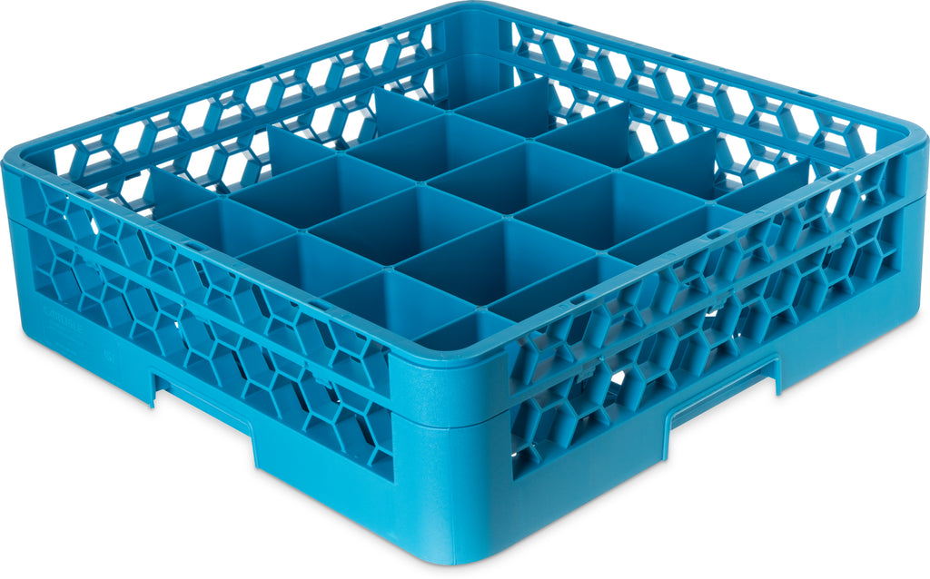 Carlisle RC20-114 | OptiClean™ 20 Compartment Divided Rack with one open extender | Blue | Case of 6