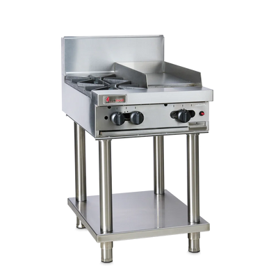 Trueheat RCT6-2-3G-NG-STD6-KIT | 600mm Top With 2 Burner and 300mm Griddle NG | Bundle | With Stand and Regulator LP