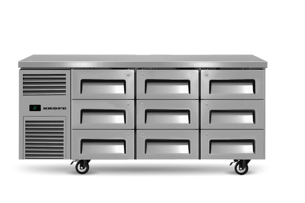 SKOPE RF7.UBR.3.D9 ReFlex Undercounter Fridge | GN 1/1 | 9 Drawers | 387L
