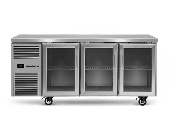 SKOPE RF7.UBR.3.GD ReFlex Undercounter Fridge | GN 1/1 | 3 Glass Doors | 387L