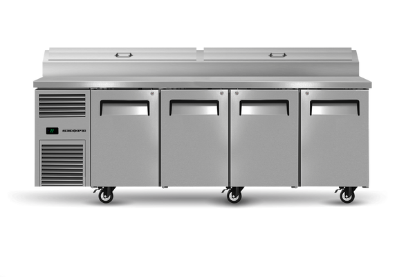 SKOPE RF8.PPZ.4.SD ReFlex Pizza Preparation Fridge | 4 Bay, 12 GN 1/3 Cold Well