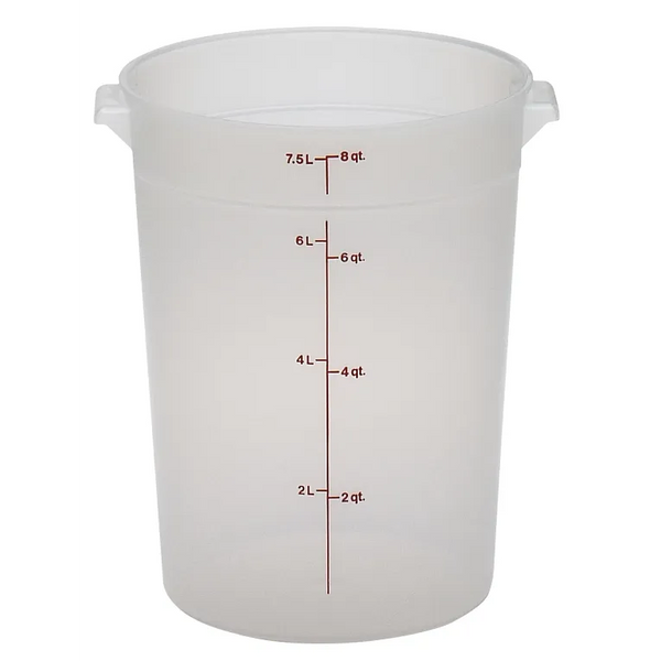 Cambro RFS8PP I Translucent Round Storage Container 7.6L I Case of 12