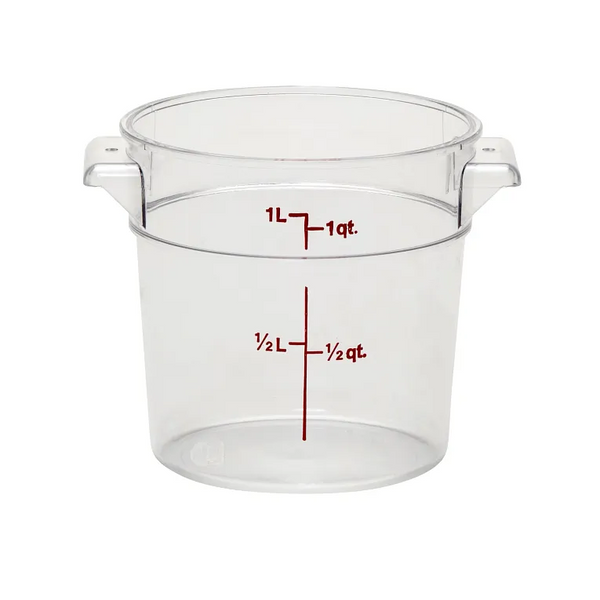 Cambro RFSCW1 I Camwear Round Storage Container 0.9L I Case of 12