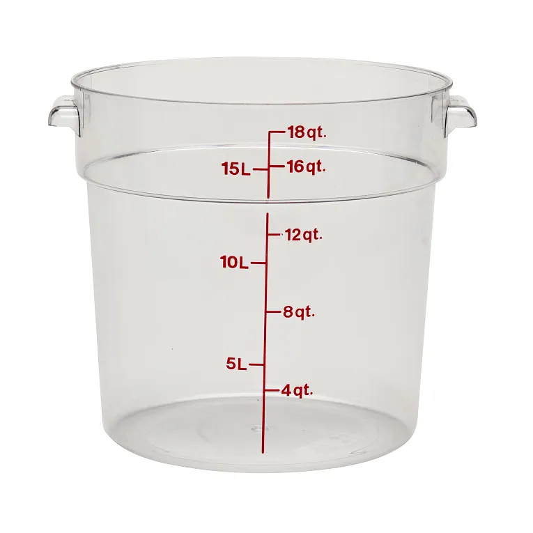 Cambro RFSCW18 I Camwear Round Storage Container 17.2L I Case of 6