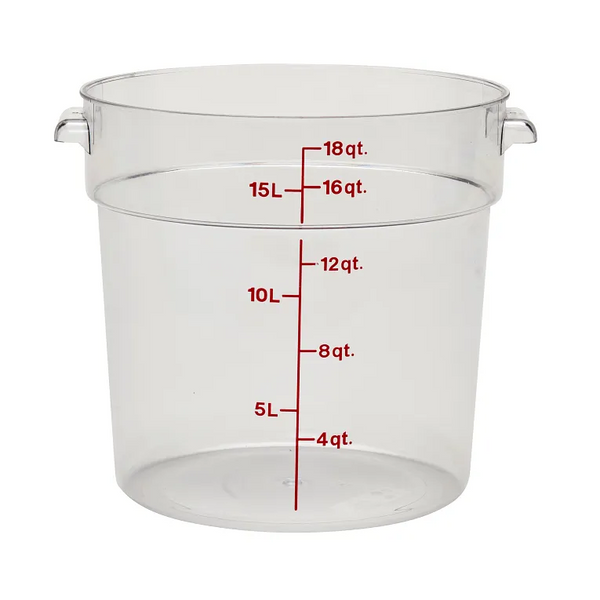 Cambro RFSCW18 I Camwear Round Storage Container 17.2L I Case of 6