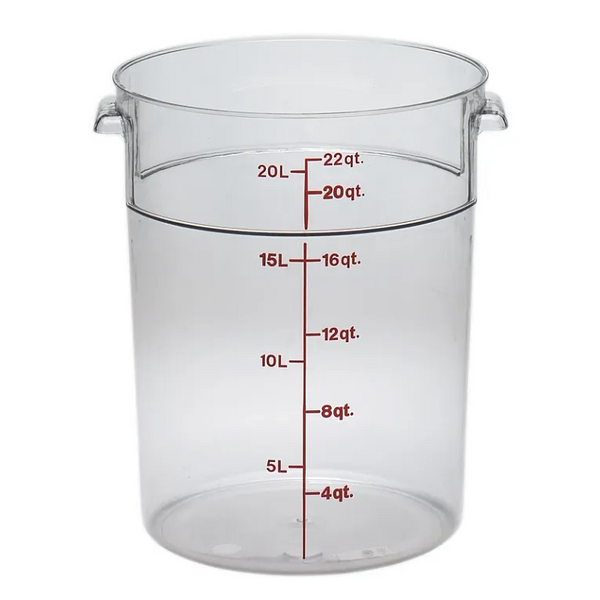 Cambro RFSCW22 I Camwear Round Storage Container 20.8L I Case of 6