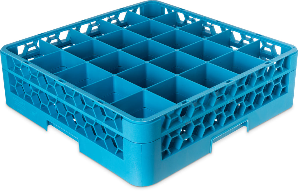 Carlisle RG25-114 | OptiClean™ 25 Compartment Divided Rack with Extender | Blue | Case of 4