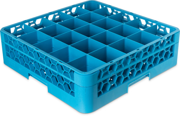 Carlisle RG25-114 | OptiClean™ 25 Compartment Divided Rack with Extender | Blue | Case of 4