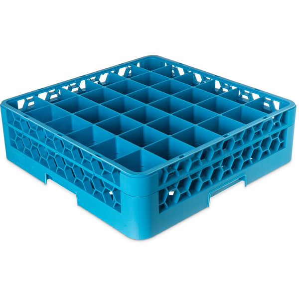 Carlisle RG36-114 | OptiClean™ 36 Compartment Divided Rack with Extender | Blue | Case of 4