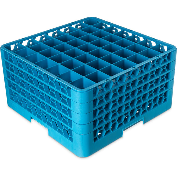 Carlisle RG49-114 | OptiClean™ 49 Compartment Divided Rack with Extender | Blue | Case of 4