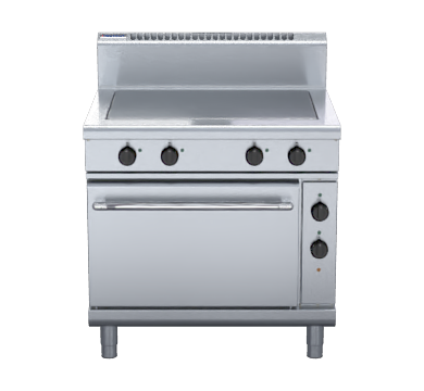 Waldorf 800 Series RN8114EC | 900mm Electric Solid Top Convection Oven Range