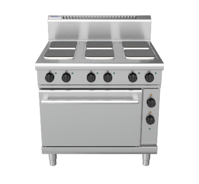 Waldorf RN8610SEC - 900mm Electric Sealed Hobs Range Convection Oven