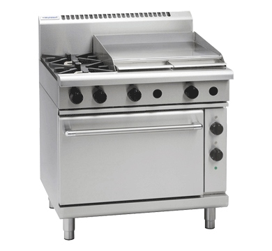 Waldorf RN8616GE I 800m Series I Gas Range I Electric Range Oven I Static Oven I Two Burner Gas Stove Top I 900mm