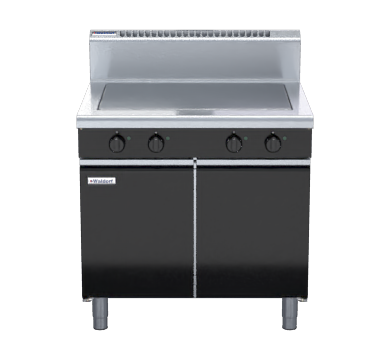 Waldorf RNB8104E-CD | 900mm Electric Solid Top | Cabinet Base | Black