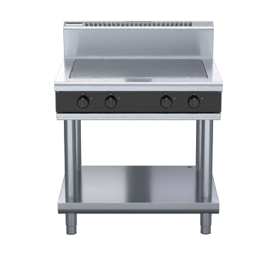 Waldorf RNB8104E-LS | 900mm Electric Solid Top | Leg Stand | Black