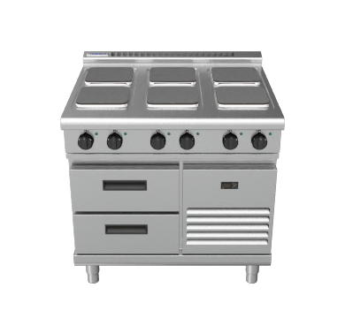 Waldorf RNL8600SE-RB - 900mm Electric Cooktop Sealed Hobs