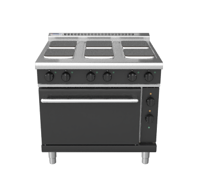 Waldorf RNLB8610SE - 600mm Electric Sealed Hobs Range Static Oven Low Back Version