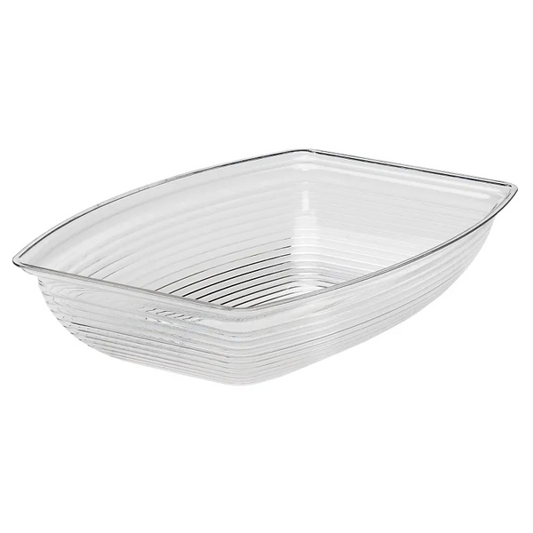 Cambro RSB1014CW135 I Rectangular Ribbed Bowls I 4.7 L (5 qt) I Clear I Case of 4