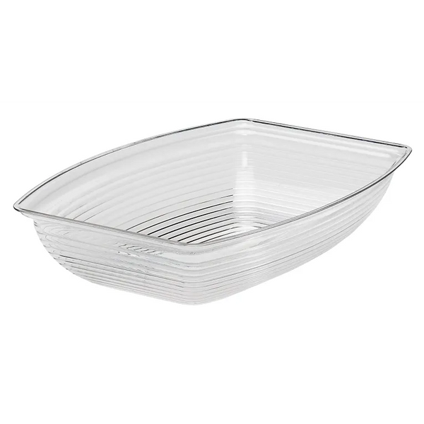 Cambro RSB1419CW135 I Rectangular Ribbed Bowls I 11.3 L (12 qt) I Clear I Case of 4