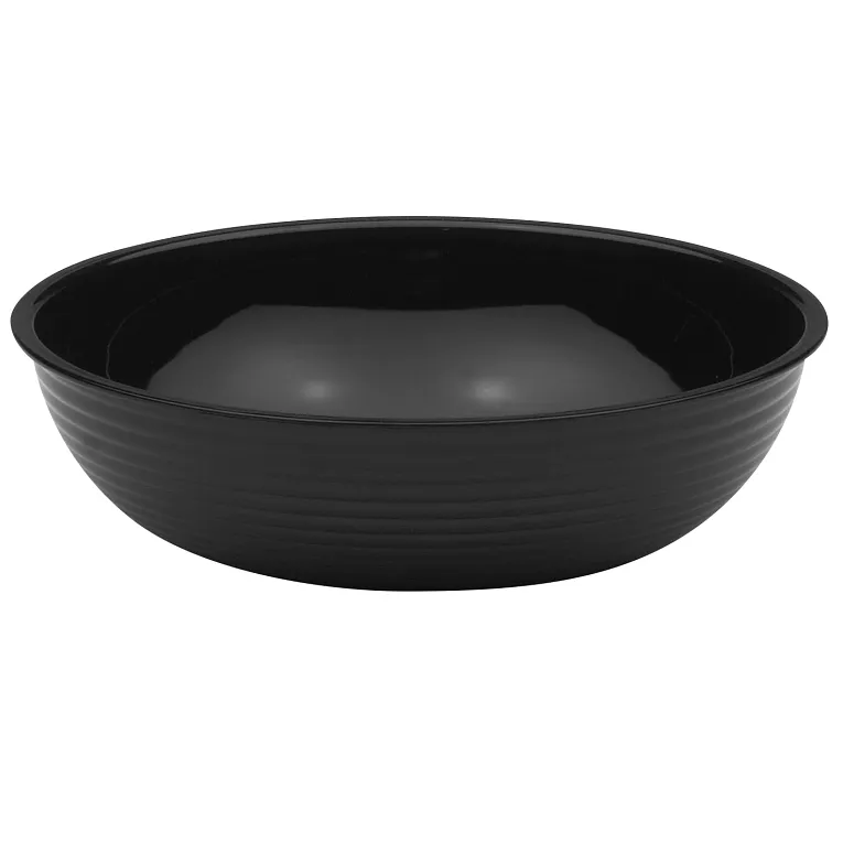 Cambro RSB15CW110 I Round Ribbed Bowls I 10.6 L (11.2 qt) I Black I Case of 4