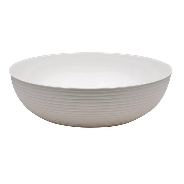 Cambro RSB15CW148 I Round Ribbed Bowls I 10.6 L (11.2 qt) I White I Case of 4