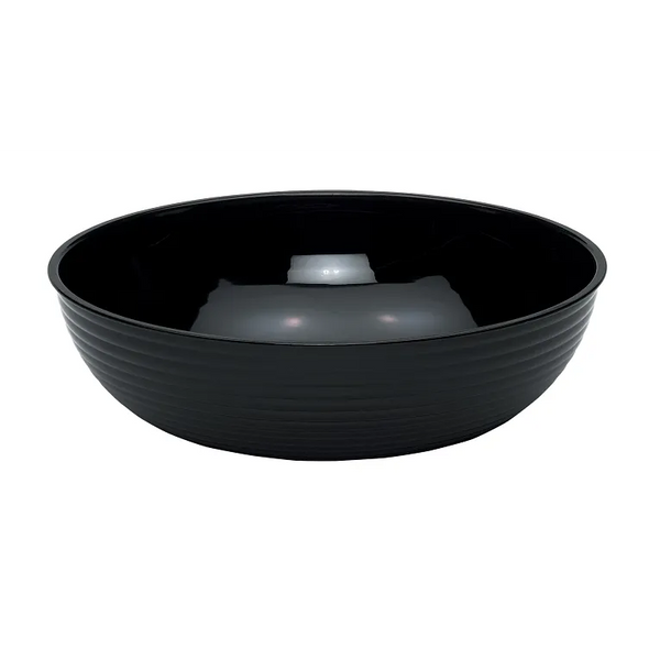 Cambro RSB18CW110 I Round Ribbed Bowls I 9.1 L (20.2 qt) I Black I Case of 4