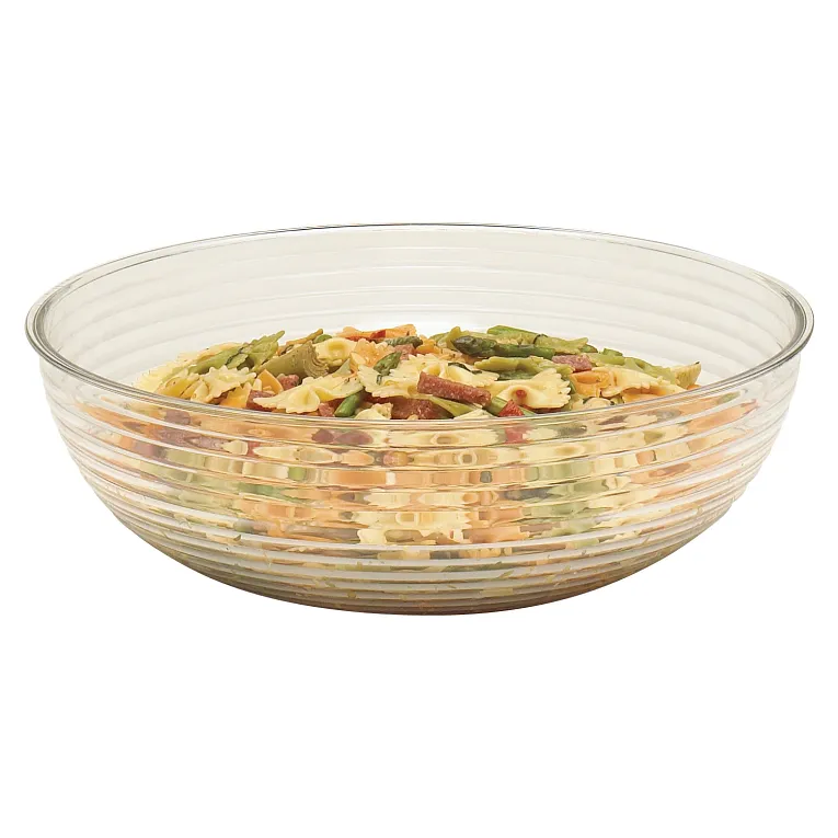 Cambro RSB23CW135 I Round Ribbed Bowls I 37.8 L (40.0 qt) I Clear I Case of 4