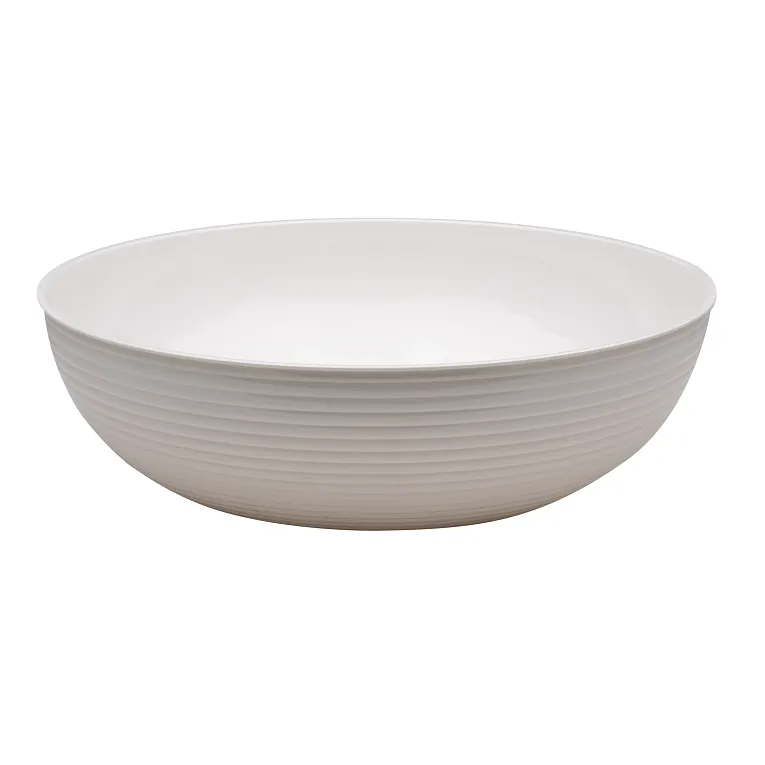 Cambro RSB23CW148 I Round Ribbed Bowls I 37.8 L (40.0 qt) I White I Case of 4