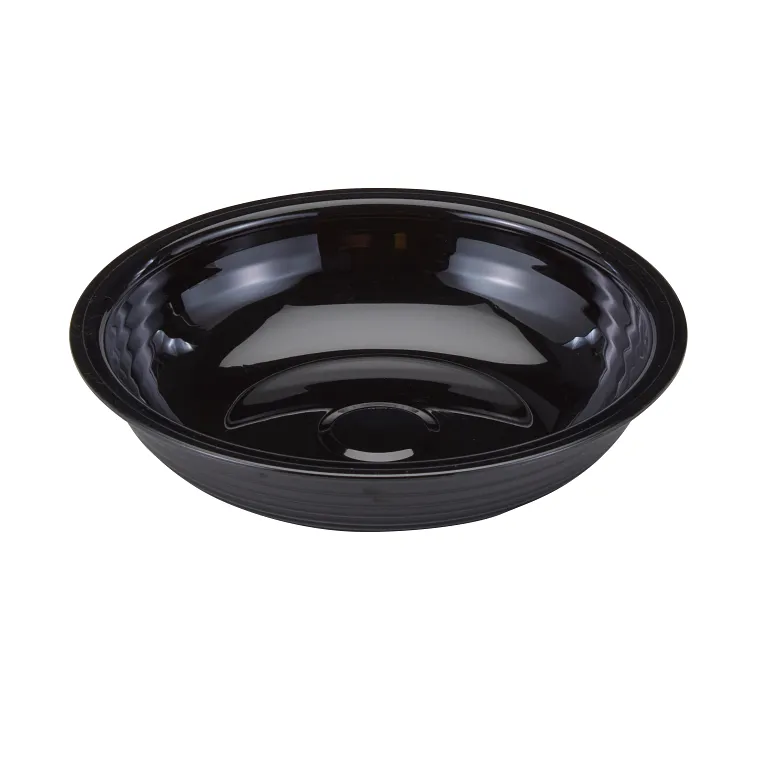 Cambro RSB6CW110 I Round Ribbed Bowls I 564 mL (18.8 oz) I Black I Case of 12