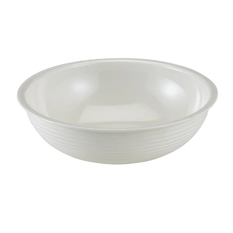 Cambro RSB8CW148 I Round Ribbed Bowls I 1.6 L (1.65 qt) I White I Case of 12