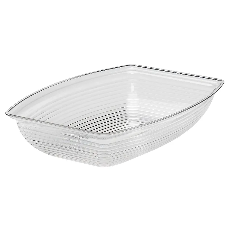 Cambro RSB912CW135 I Rectangular Ribbed Bowls I 2.7 L (2.9 qt) I Clear I Case of 12