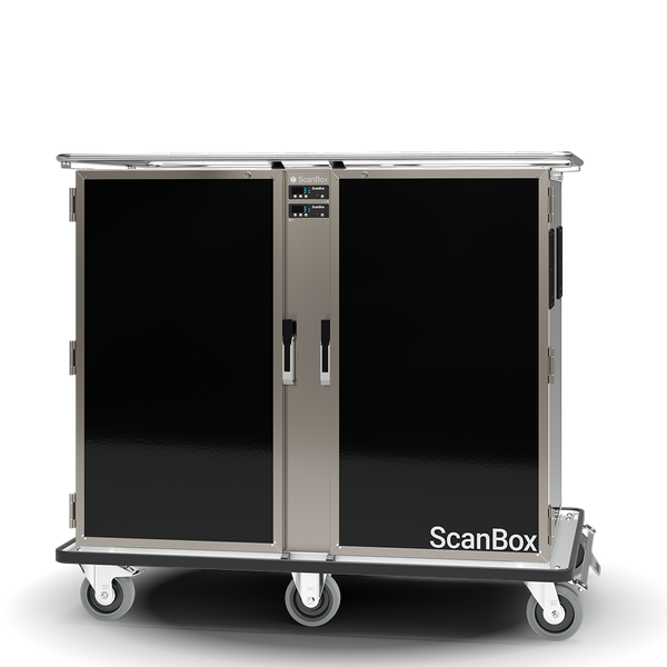 Skanos BLDCC12 ScanBox Banquet Line Duo CC12 + CC12 Refrigerated Food Transport Cart | 24 x GN 2/1 | 360W