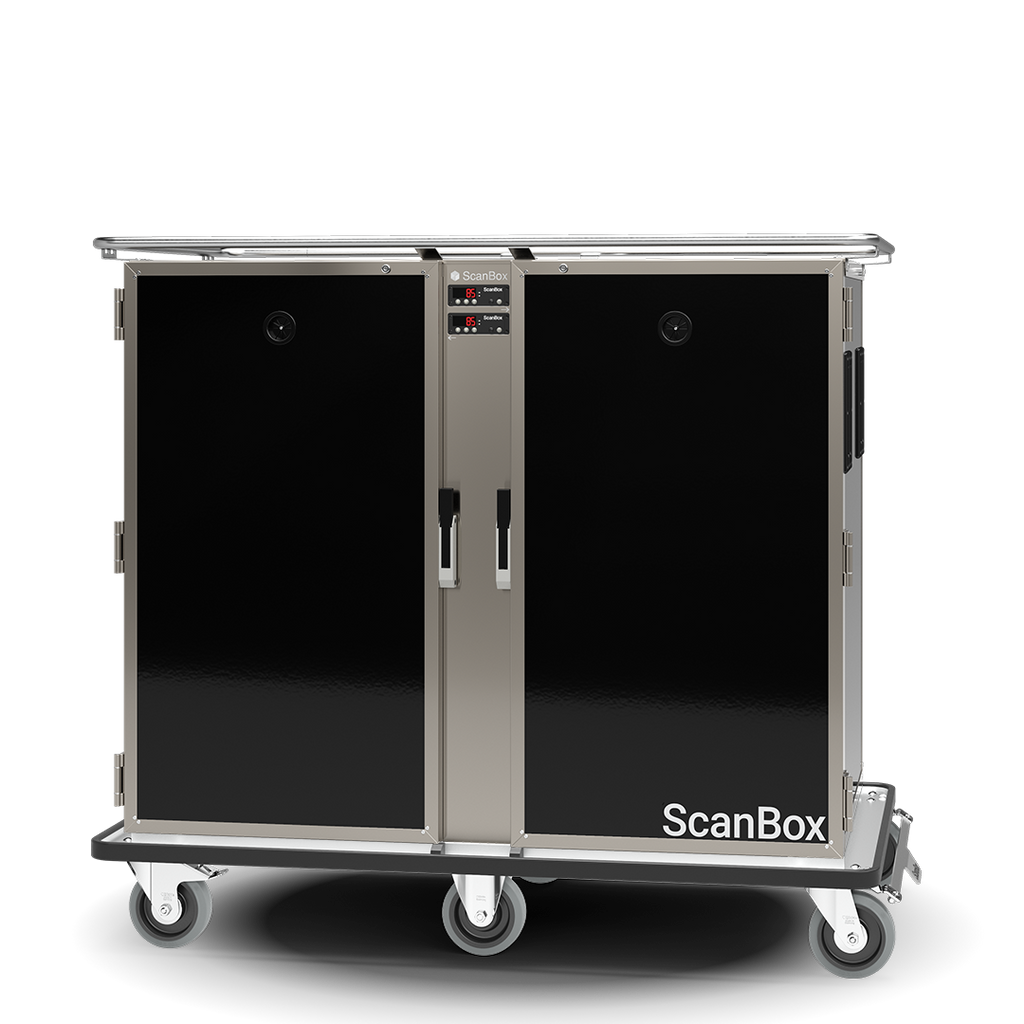 Skanos BLDFF12 ScanBox Banquet Line Duo HF12 + HF12 Heated Food Transport Cart | 24 x GN 2/1 | 2000W