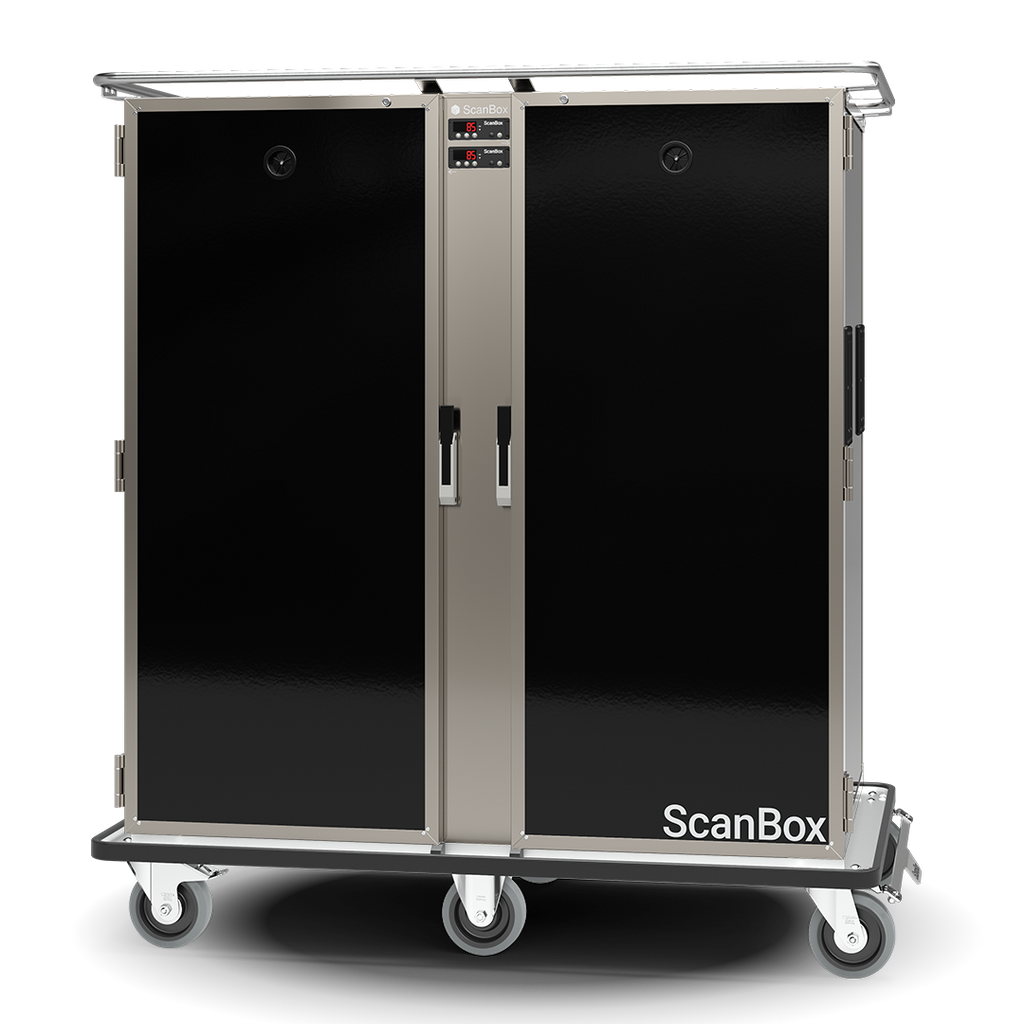 Skanos BLDFF16 ScanBox Banquet Line Duo HF16 + HF16 Heated Food Transport Cart | 32 x GN 2/1 | 2000W