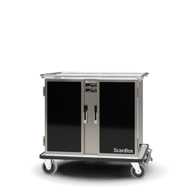 Skanos ELDCC08 ScanBox Ergo Line Duo CC08 + CC08 Refrigerated Food Transport Cart | 8 + 8 GN 1/1 | 260W