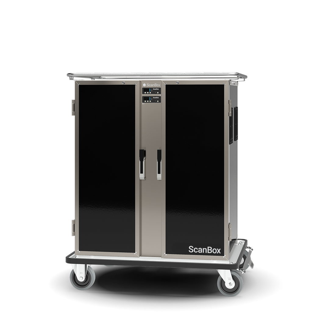 Skanos ELDCC12 ScanBox Ergo Line Duo CC12 + CC12 Refrigerated Food Transport Cart | 12 + 12 GN 1/1 | 260W