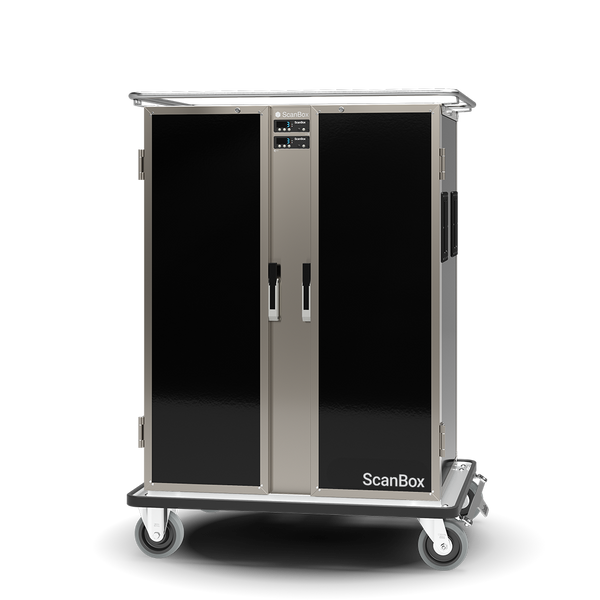 Skanos ELDCC14 ScanBox Ergo Line Duo CC14 + CC14 Refrigerated Food Transport Cart | 14 + 14 GN 1/1 | 270W