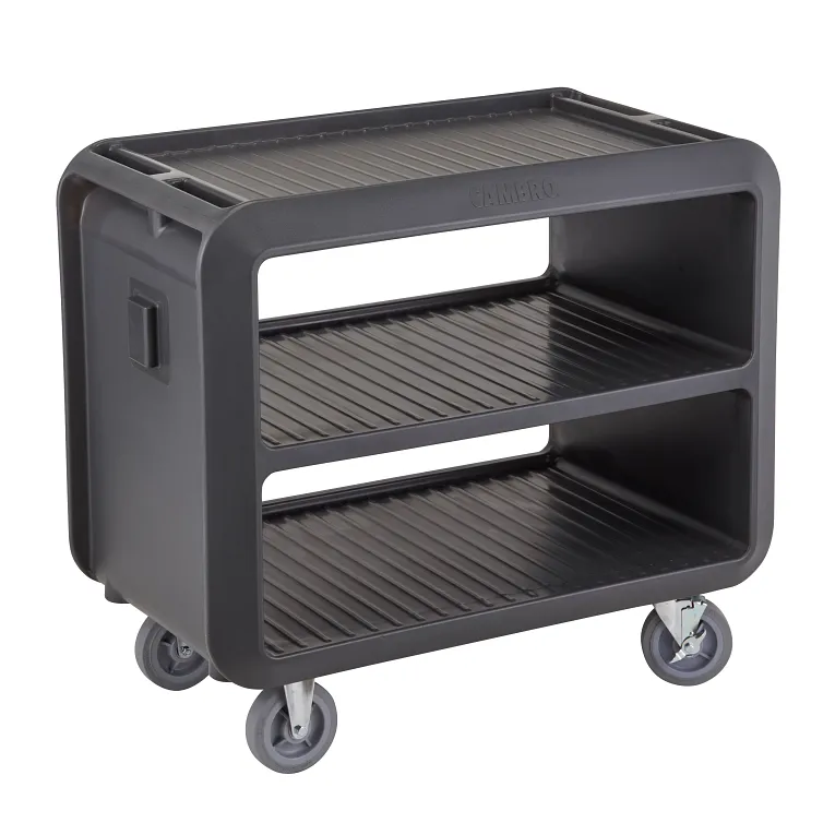 Cambro SC337615 I Service Cart Pro I Large Open Sided Carts I Charcoal Gray