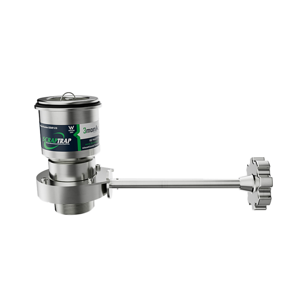 3monkeez SCRAP-C-50 Cast Stainless Steel Scraptrap and Cast Stainless Steel Shut Off (Butterfly) - Suit 50mm O/L