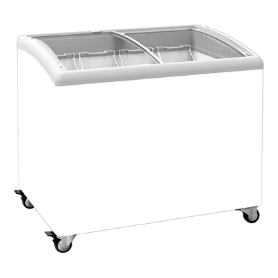 Exquisite SC300 | Curved Glass Display Chest Freezers with 4 Baskets with LED