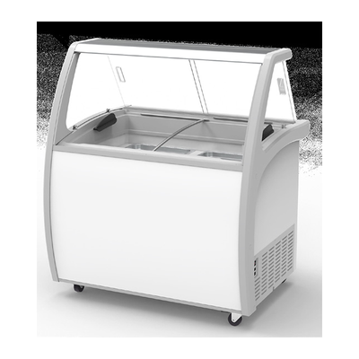 Exquisite SD325S2 | Six Tubs Ice Cream Scooping Freezers with Scoop Washer and Bottom Storage Door