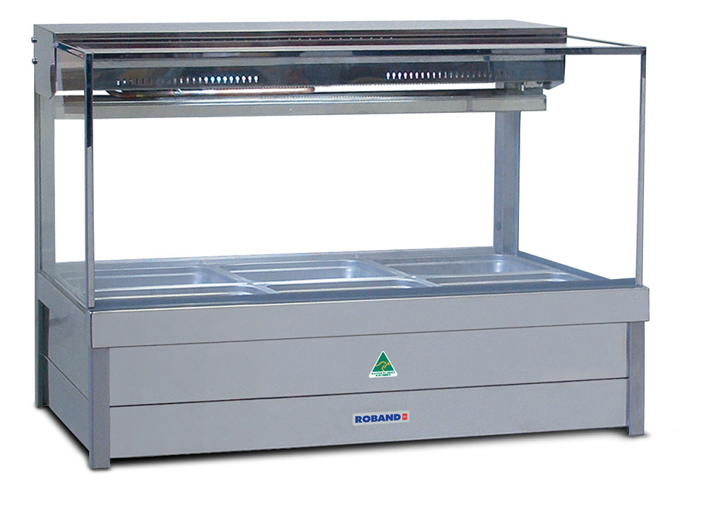 Roband SFX23RD | Square Glass | Refrigerated Cold Plate | Cold Bain Marie | Food Bar