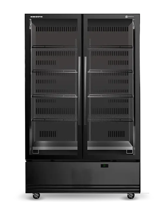 Skope SKB1200N-A | 2 Glass Door Display | Storage Fridge | Customisable | Bottom Mount | Upright Fridge | Display Fridge | Commercial Upright Fridge