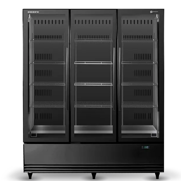 Skope SKB1500N-A | 3 Glass Door Display | Customisable | Bottom Mount | Upright Fridge | Display Fridge | Commercial Upright Fridge