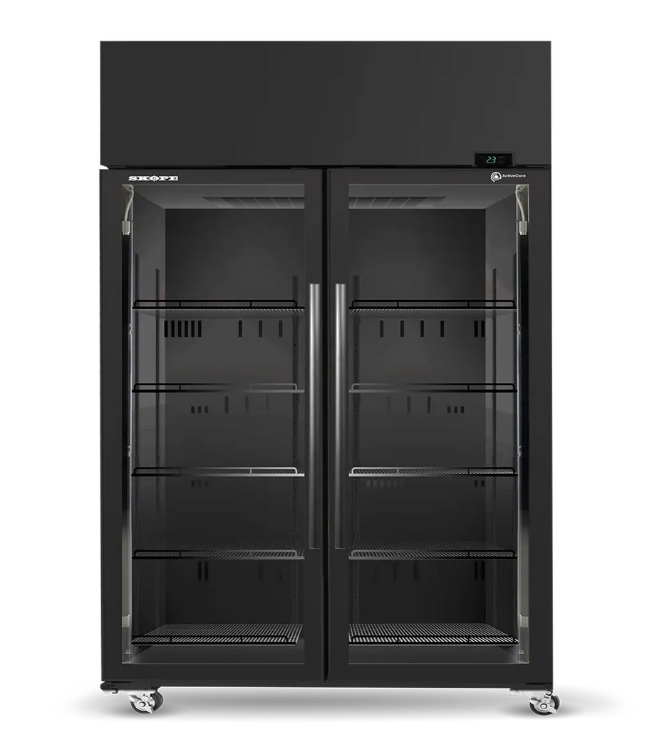 Skope SKT1300N-A | 2 Glass Door Display | Storage Fridge | Upright Fridge | Display Fridge | Customisable | Commercial Upright Fridge
