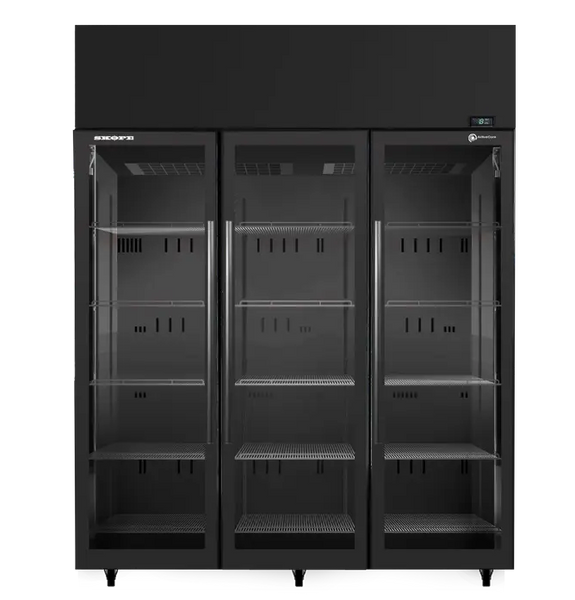 Skope SKT1500N-A | 3 Glass Door | with 5 Shelves | Customisable | Upright Fridge | Display Fridge | Commercial Upright Fridge
